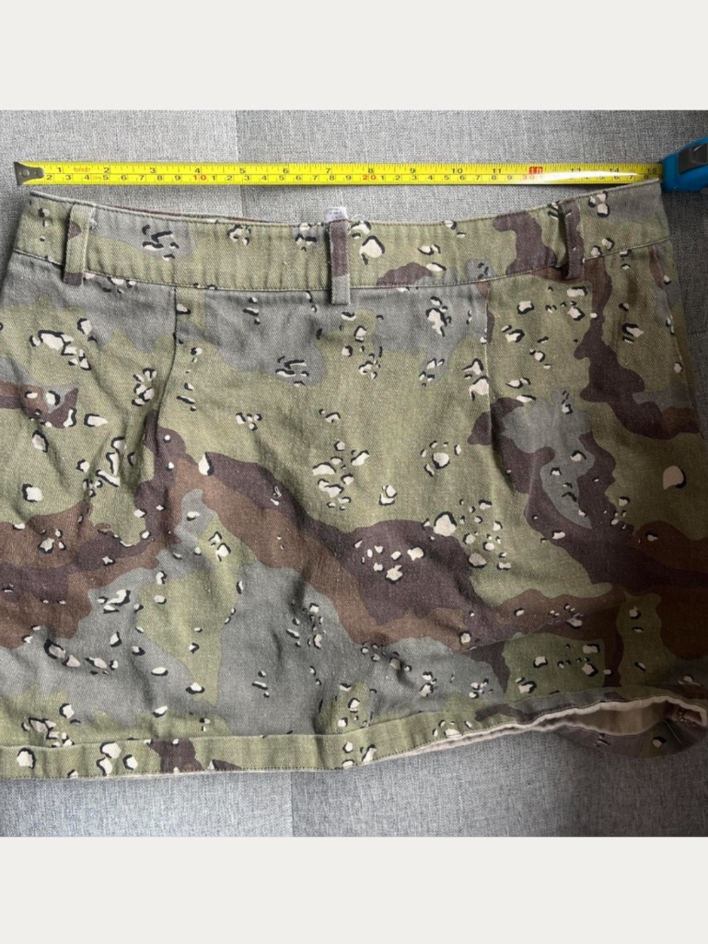Camo Utility Mini Skirt - Olive & Brown - Picture 7 of 8